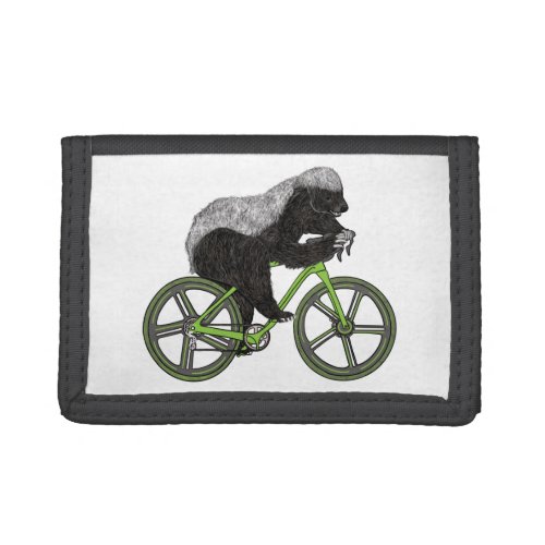 Honey Badger Cycling Funny Badass Bicycle Humour  Trifold Wallet