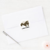 Honey Badger Does Care Classic Round Sticker (Envelope)