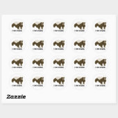 Honey Badger Does Care Classic Round Sticker (Sheet)
