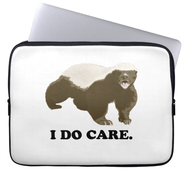 Honey Badger Does Care Laptop Sleeve (Front)
