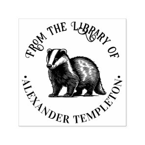 Honey Badger Drawing “From the Library of” #1P Self-inking Stamp