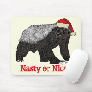 Honey Badger Funny Christmas Quote Mouse Pad