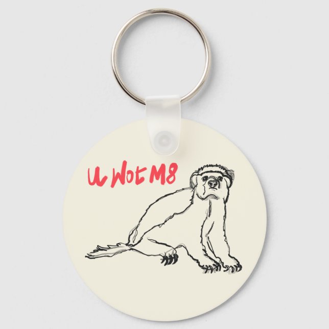 Honey Badger funny saying  Keychain (Front)