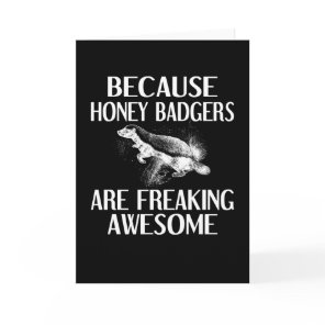 Honey Badger Gifts Animal Honey Badger Lover Card