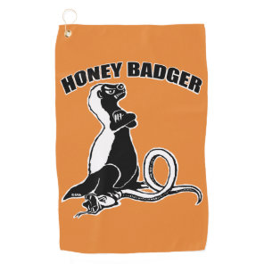 Honey badger golf towel