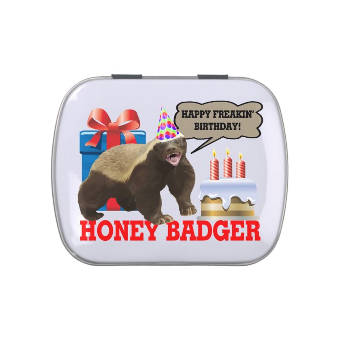 Honey Badger Happy Freakin' Birthday Candy Tin