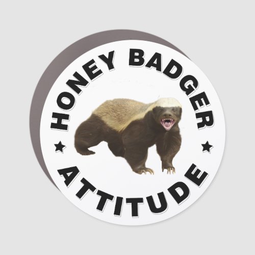 Honey badger has Attitude Car Magnet