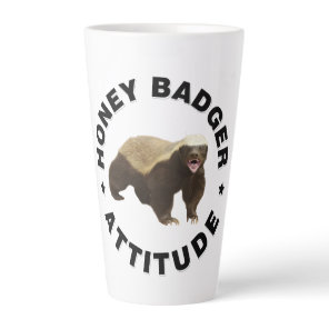 Honey badger has Attitude  Latte Mug