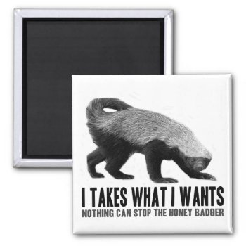 Honey Badger - I Takes What I Wants Magnet by NetSpeak at Zazzle