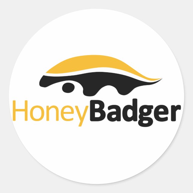 Honey Badger Logo Classic Round Sticker (Front)