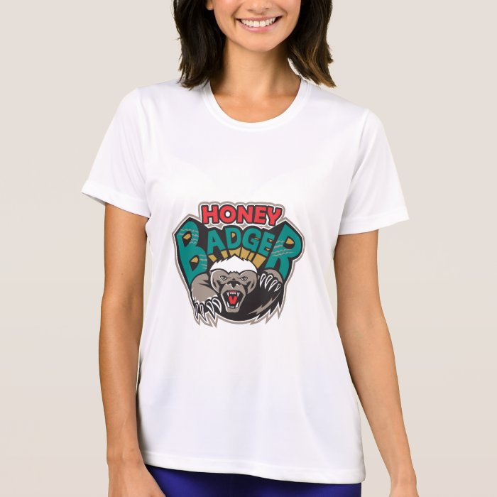 Honey Badger Mascot Front Tees