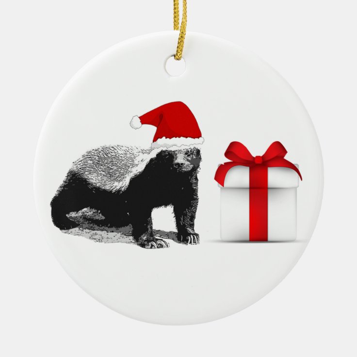 Badger Christmas Ornament 