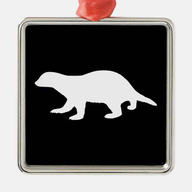Honey Badger Metal Ornament (Front)