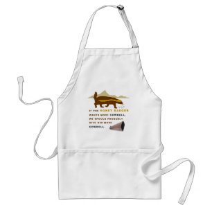 Honey Badger More Cowbell Adult Apron