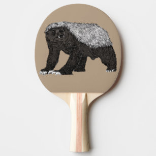 Honey Badger Nasty wild animal  Ping-Pong Paddle