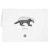 Honey Badger or Ratel Cards (Back Horizontal)