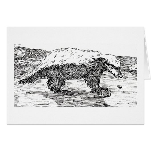 Honey Badger or Ratel Cards (Front Horizontal)