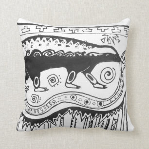 Honey Badger Pillow Aztec