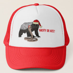 Honey Badger Snake Funny Badass Festive Slogan Trucker Hat