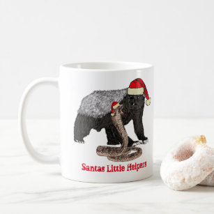 Honey Badger Snake Funny Festive Irony Santa Quote Coffee Mug