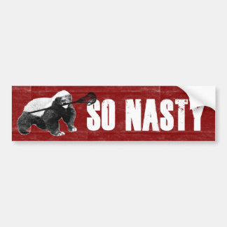 Honey Badger So Nasty Bumper Sticker