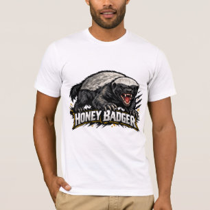 Honey Badger T-Shirt Unique Wildlife Animal Desi
