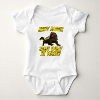 Honey Badger Takes What He Wants Baby Bodysuit