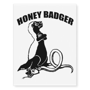Honey badger temporary tattoos