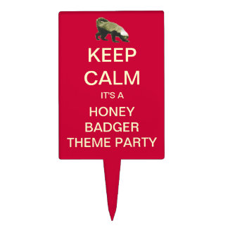 Honey Badger Theme Party Cake Topper