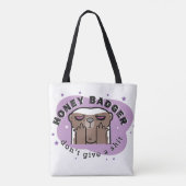 honey badger tote bag (Back)
