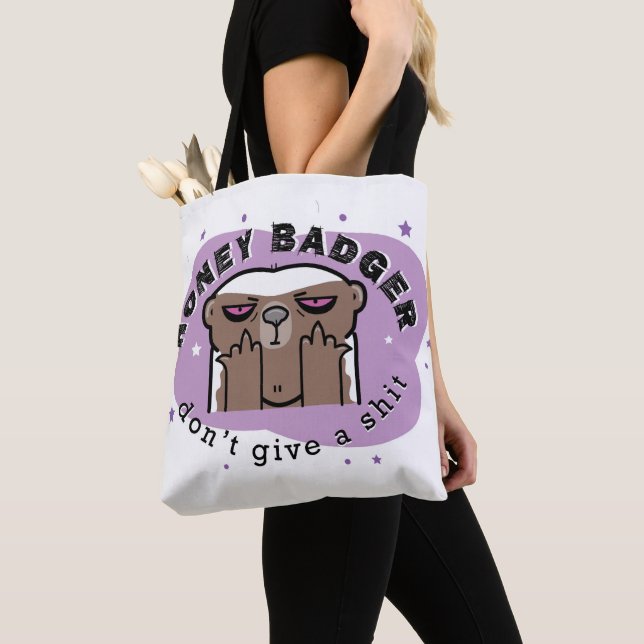 honey badger tote bag (Close Up)