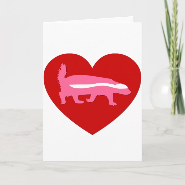 honey badger valentine holiday card (Front)