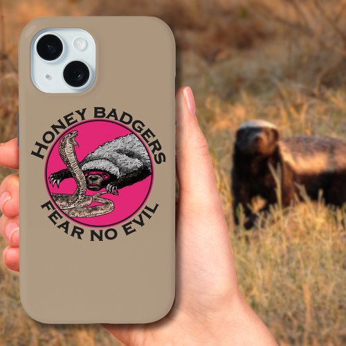 Honey Badger verses Snake Quote iPhone 15 Case