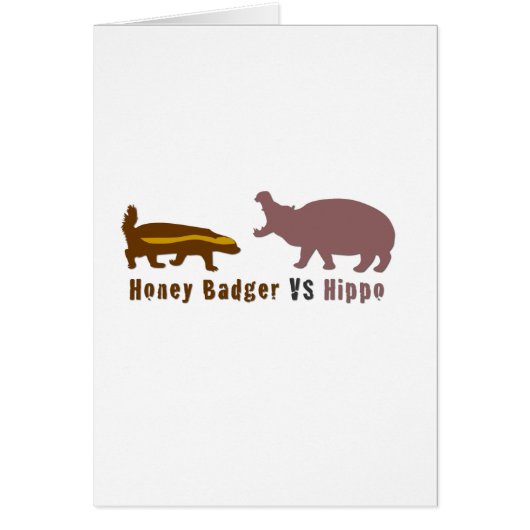 Honey Badger vs Hippo Cards (Front)