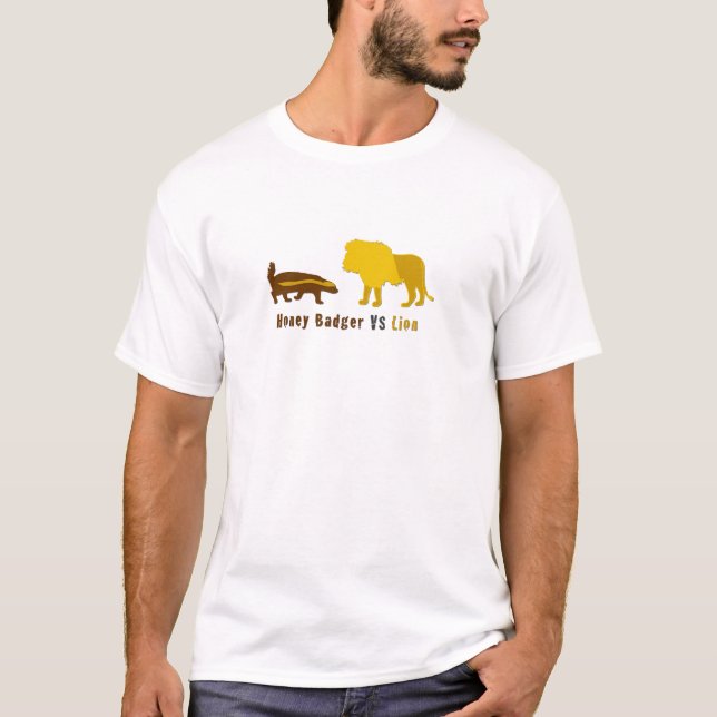 honey badger vs lion T-Shirt (Front)