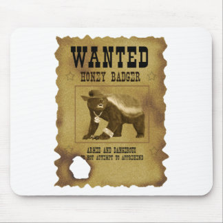 Honey Badger Wanted Poster Mouse Pad
