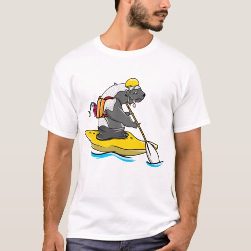 Honey badger white water kayaking T_Shirt
