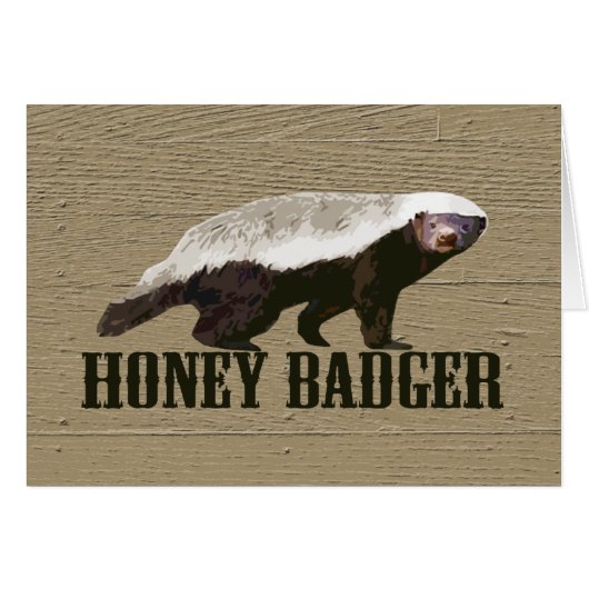 Honey Badger Wild Animal Cards (Front Horizontal)