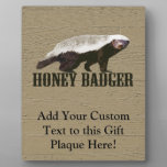 Honey Badger Wild Animal Plaque