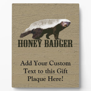 Honey Badger Wild Animal Plaque