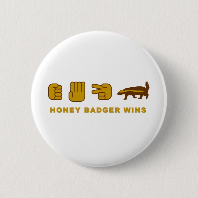 honey badger wins button (Front)