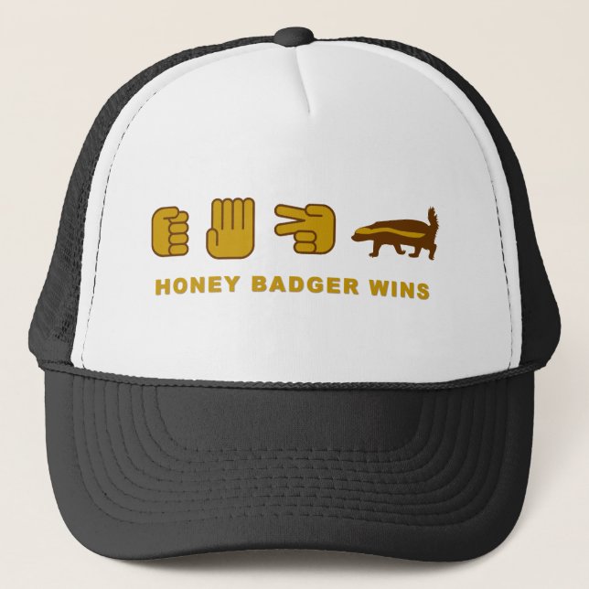 honey badger wins trucker hat (Front)