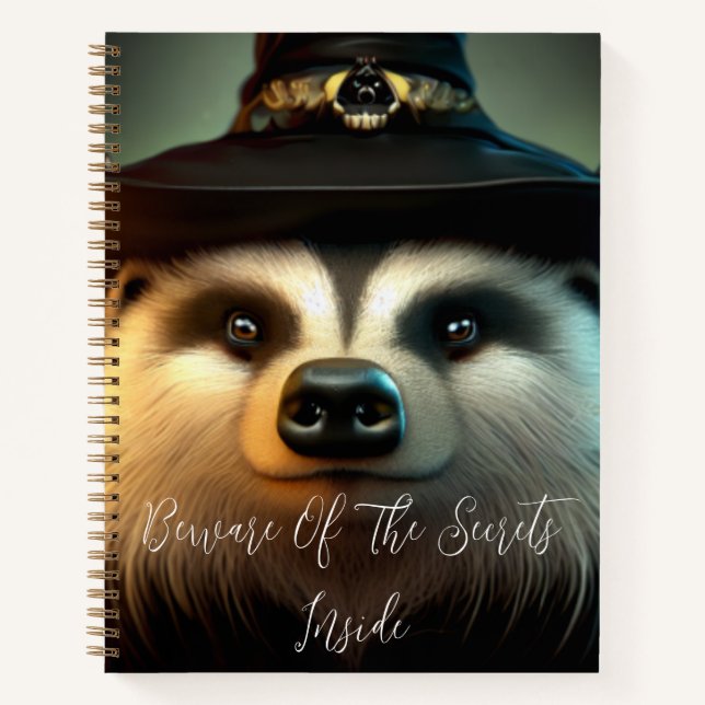 Honey Badger Wizard Notebook (Front)