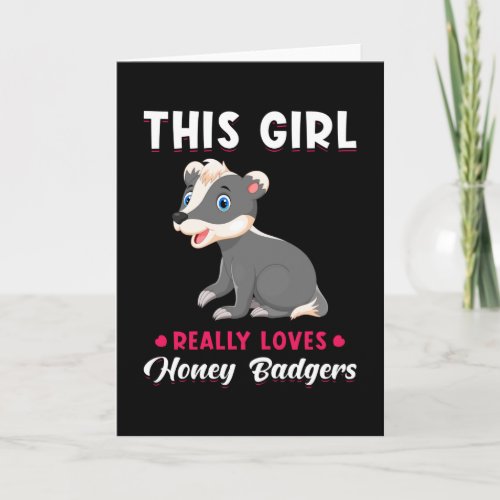 Honey Badgers Badger Cute Animals Card