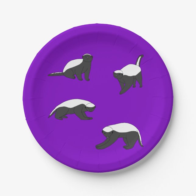 Honey Badgers Paper Plates (Front)