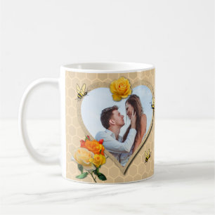Honey Be Mine Rose Love Heart Valentine's Day Gift Coffee Mug