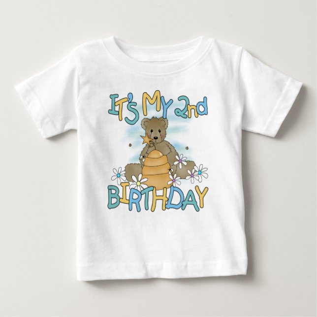 Honey Bear 2nd Birthday Baby T-Shirt (Front)