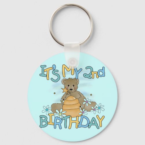 Honey Bear 2nd Birthday T_shirts and Gifts Keychain