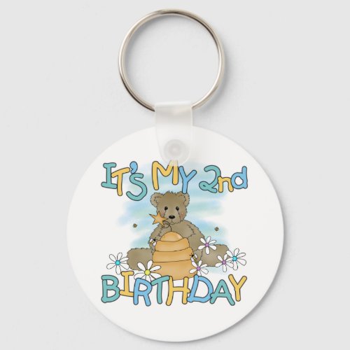 Honey Bear 2nd Birthday T_shirts and Gifts Keychain