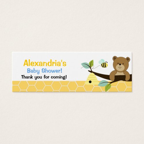 Honey Bear and Bee Skinny Business Card Favor Tag